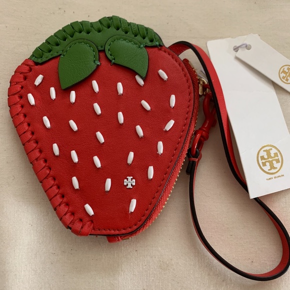 TORY BURCH Cute Strawberry Coin case -NEW- - Picture 1 of 8